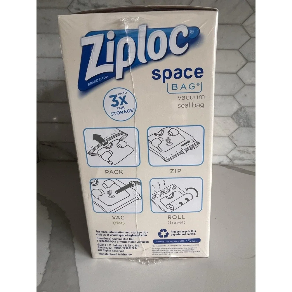 NEW Ziploc Space Bag Combo 14 Bag Variety Vacuum Seal Air & Water Tight Storage